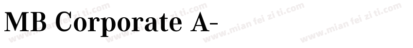 MB Corporate A字体转换